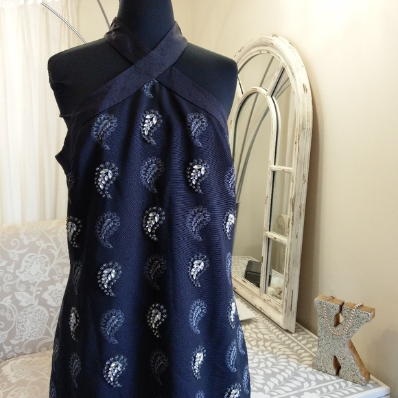 🍒NWT🍒 TED BAKER EMBELLISHED PAISLEY DRESS - Picture 2 of 12